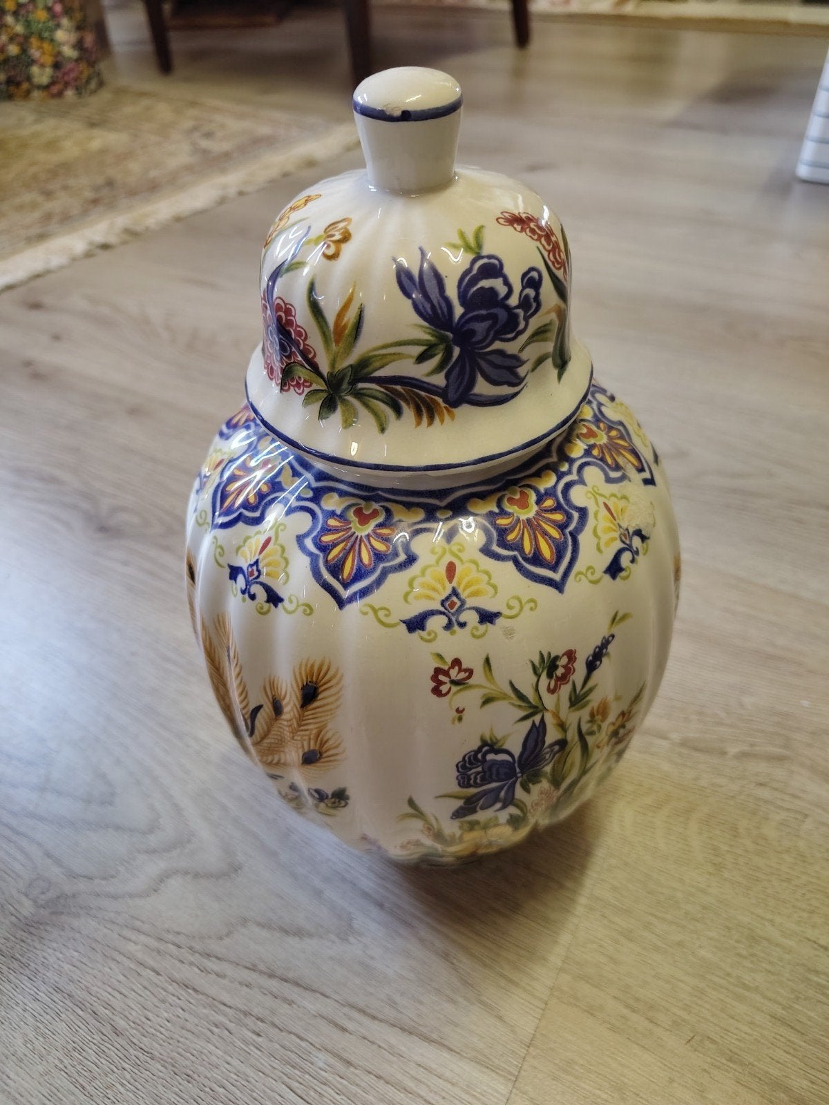 Vintage Italiaanse Keramische Dekselvaas Francesco Guarino, Antiek en Kunst, Antiek | Vazen, Ophalen of Verzenden