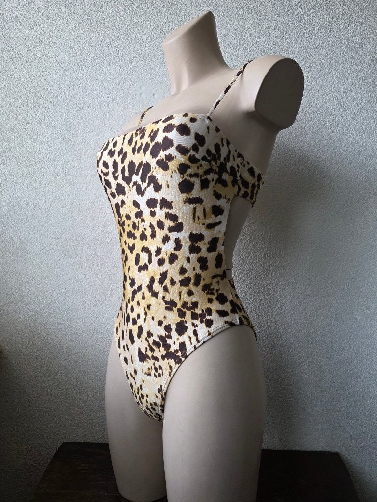 Zwempak nieuw Panterprint maat 38 merk Panfolio, Kleding | Dames, Ophalen, Bruin, Nieuw, Badpak