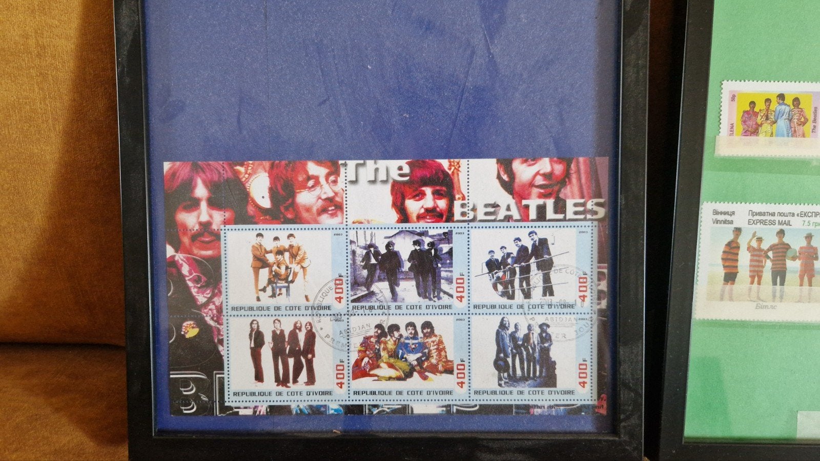 The Beatles Postzegelcollectie in Lijst, Ophalen of Verzenden, Onbeschreven, Rest van de wereld