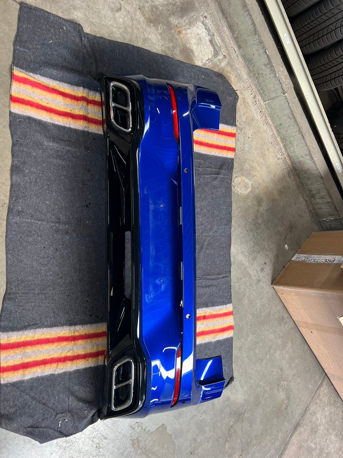 Volkswagen Golf 8 R-Line bumper – Lapiz Blue – 5H6 807 421 D, Ophalen, Achter, Volkswagen, Bumper