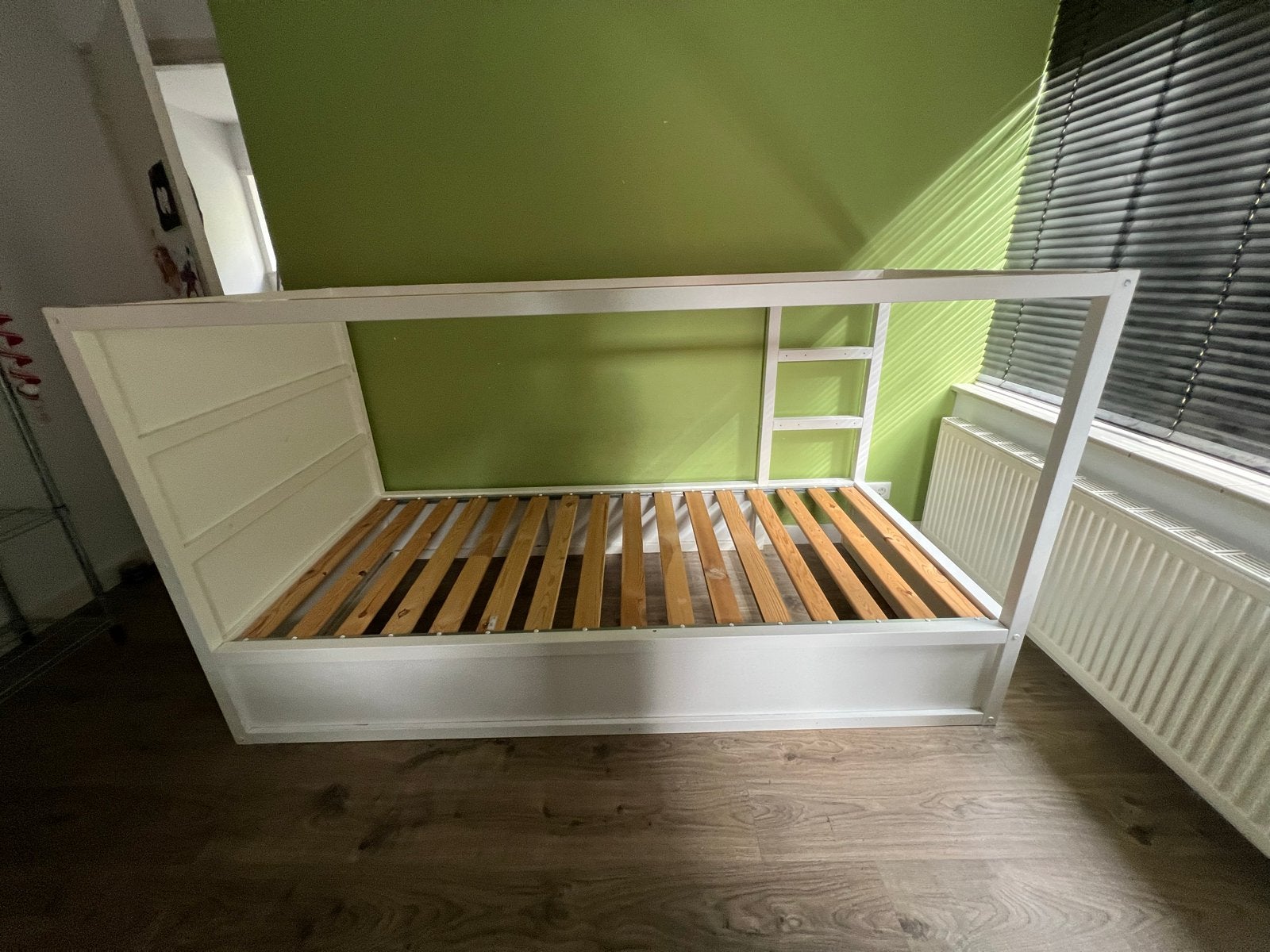 2x  Ikea Halfhoogslaper/omkeerbaar bed met lattenbodem, Ophalen, 85 tot 100 cm, Gebruikt, Hoogslaper of Stapelbed