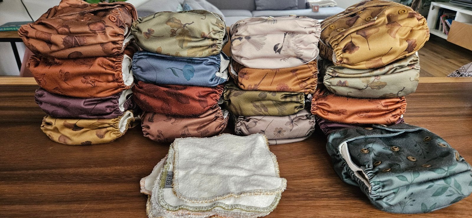Complete set wasbare luiers – 17 luiers + accessoires, Ophalen, Gebruikt, Overige maten