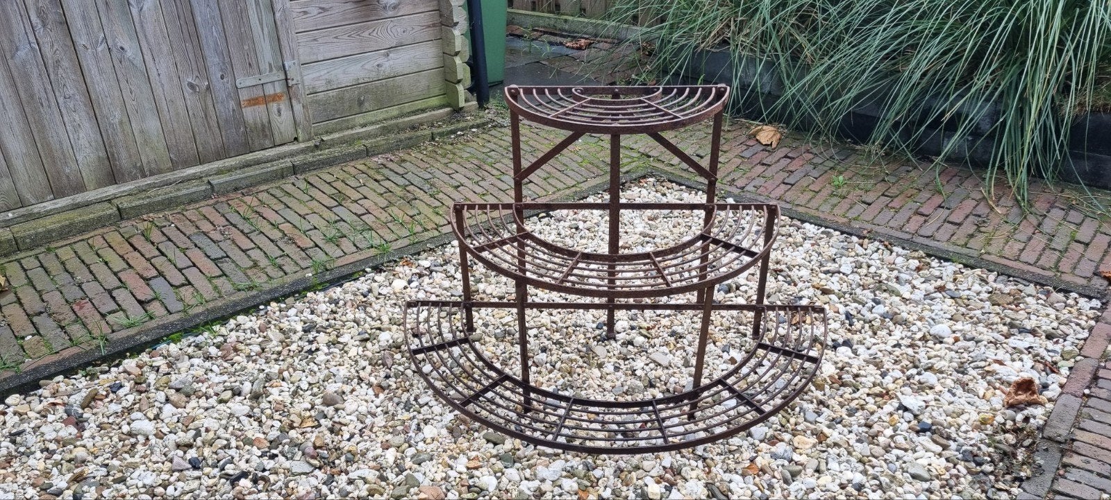 Metalen plantenrek - 3 etages - 70x110x55 cm, Ophalen, Rond, Balkon, Metaal