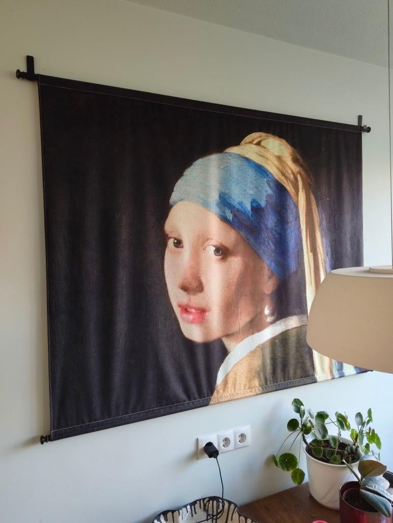 Meisje met de parel - wandkleed / wanddoek, Ophalen, 134 cm, Wandkleed, Zo goed als nieuw