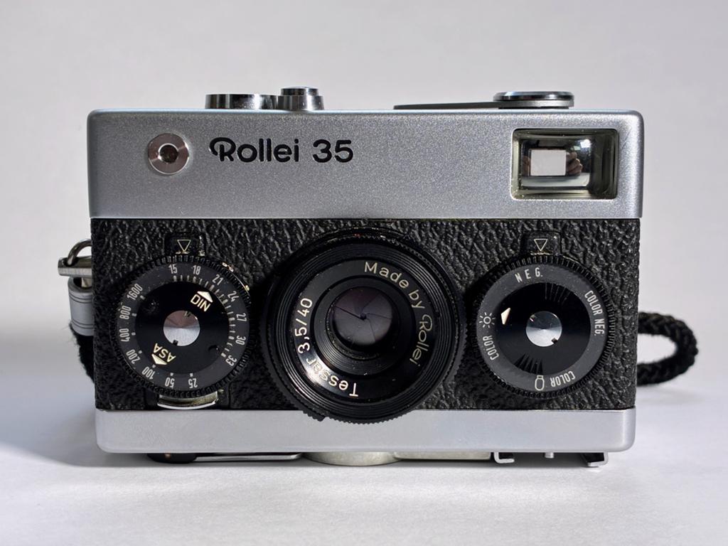 Rollei 35 met Tessar 40mm f/3.5 (Getest) Uitstekende staat, Ophalen of Verzenden, Zo goed als nieuw, Compact, Overige Merken