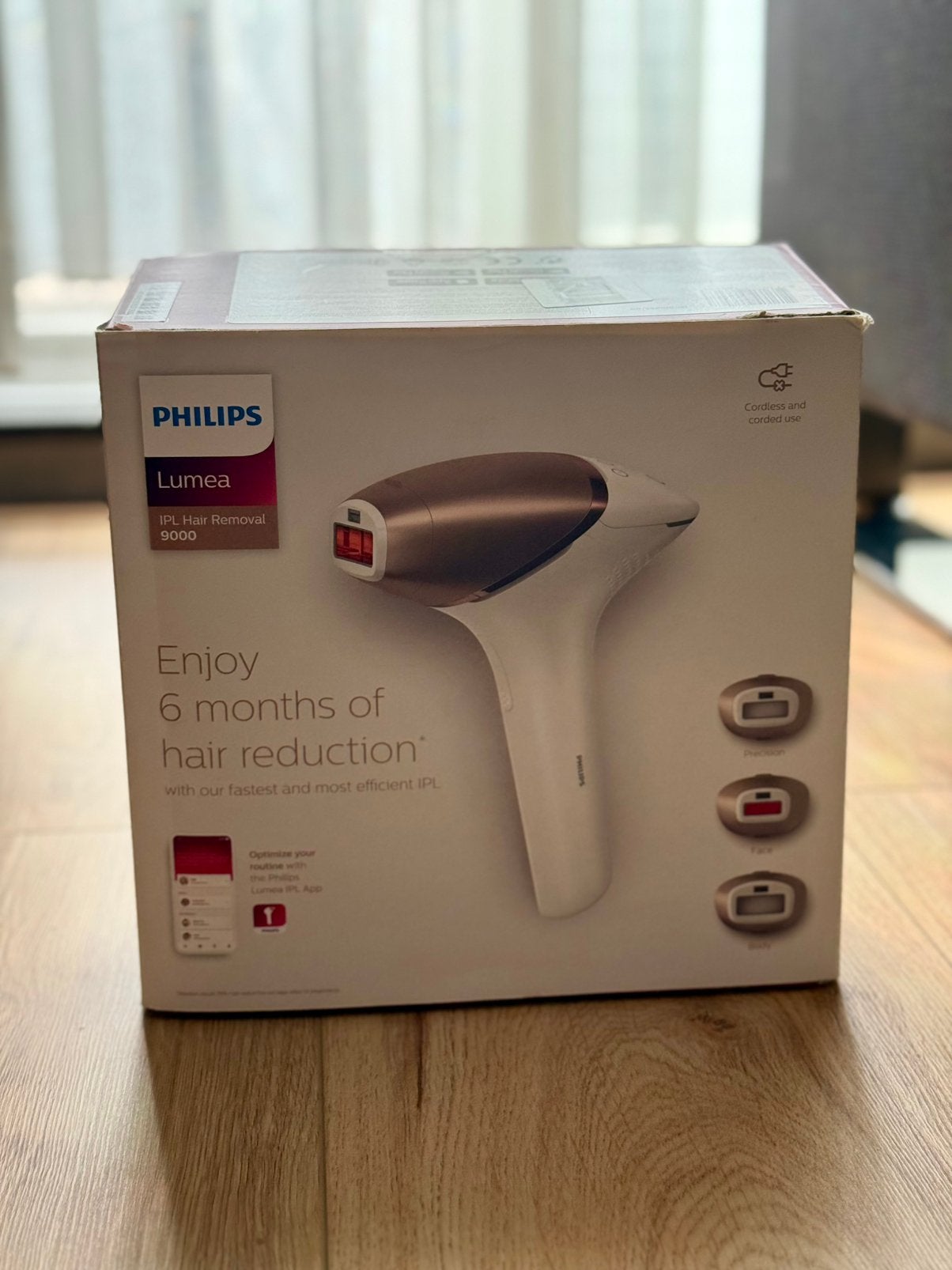 Philips Lumea IPL 9000 – ontharingsapparaat, Ophalen of Verzenden, Zo goed als nieuw, Scheren en Epileren