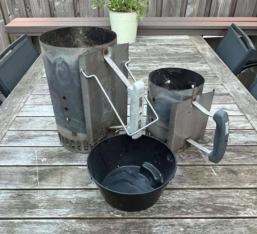 2x briquette starters en doseerschepje Weber, Ophalen of Verzenden, Zo goed als nieuw