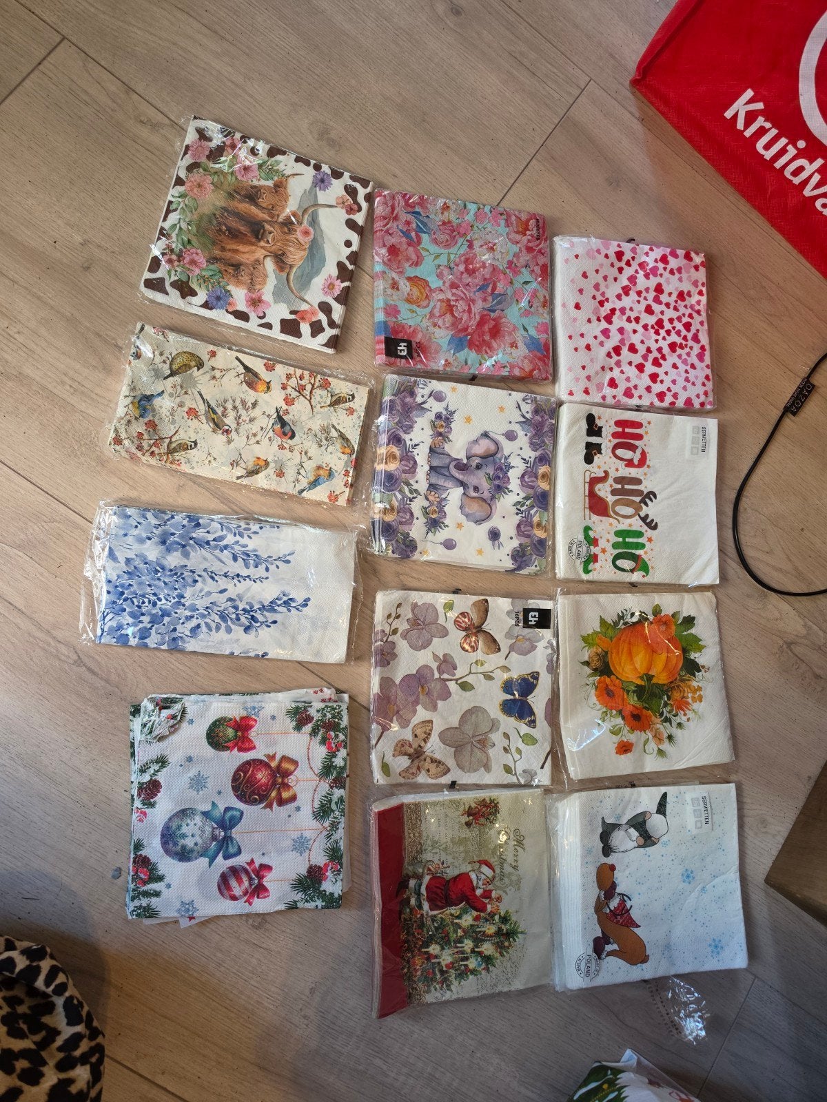 Groot pakket diverse servetten, nieuw, teab, Ophalen of Verzenden, Nieuw