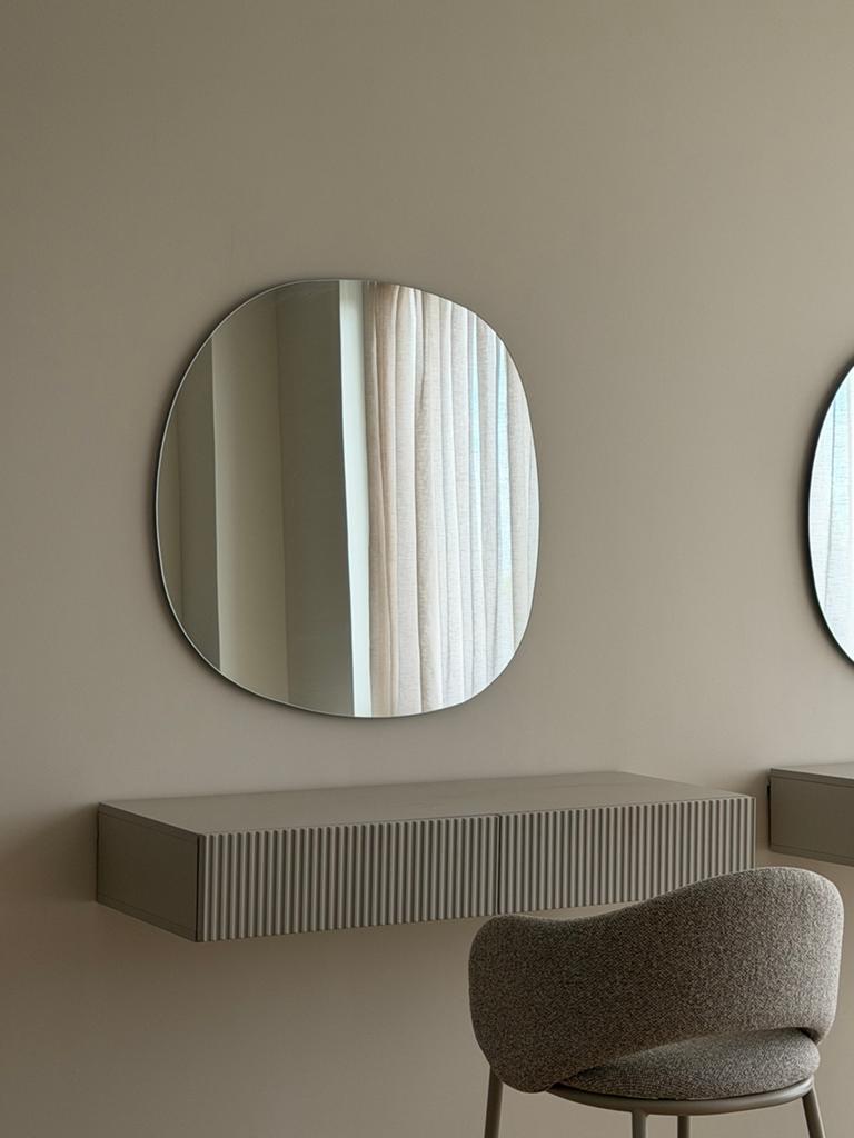 Design wandtafel + spiegel set – per stuk of complete set, Ophalen, Nieuw, 75 tot 100 cm, Minder dan 100 cm