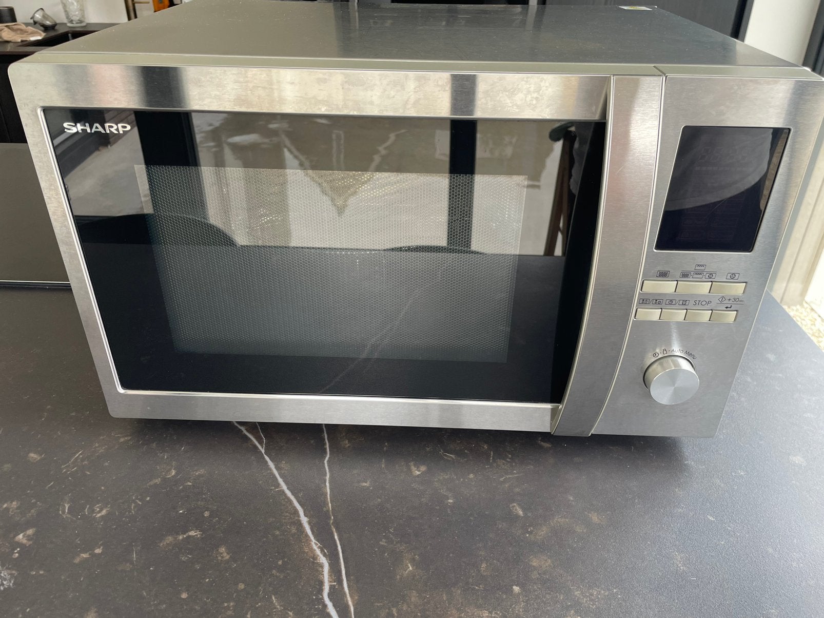 Sharp combinatie oven magnetron, Witgoed en Apparatuur, Magnetrons, Ophalen, Combimagnetron, Gebruikt, Draaiplateau