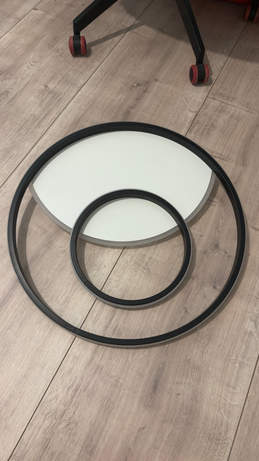 Brilliant Merapi LED plafondlamp – zwart/wit Ø50 cm, Ophalen, Modern, Hanglamp, Zo goed als nieuw