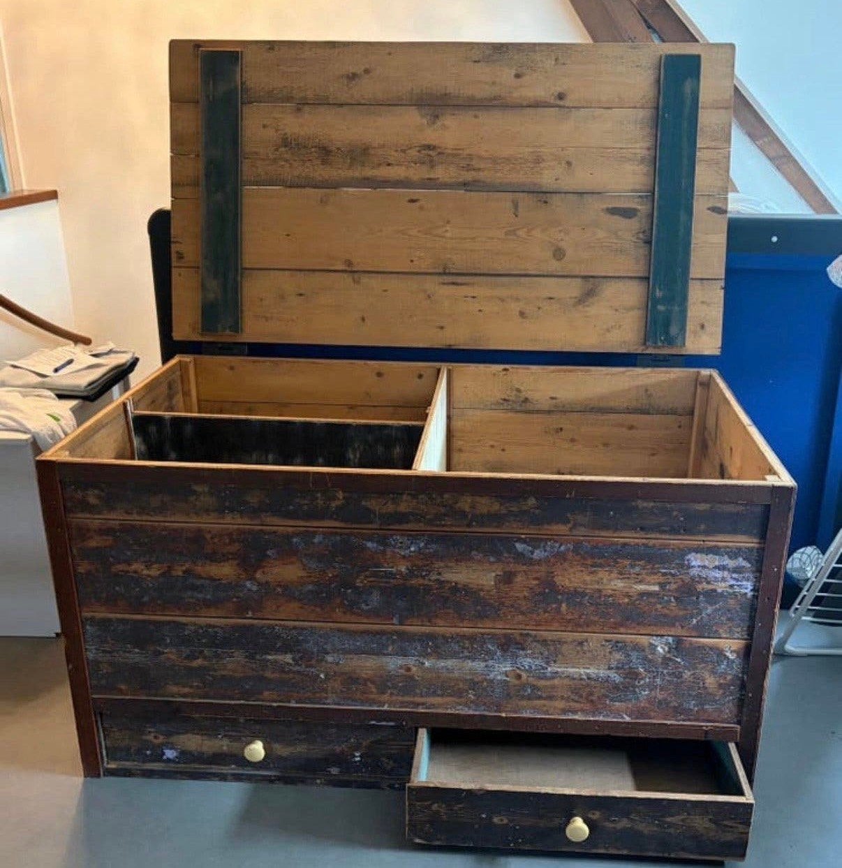 Houten kist, Ophalen, Gebruikt, 100 tot 150 cm, 50 tot 75 cm