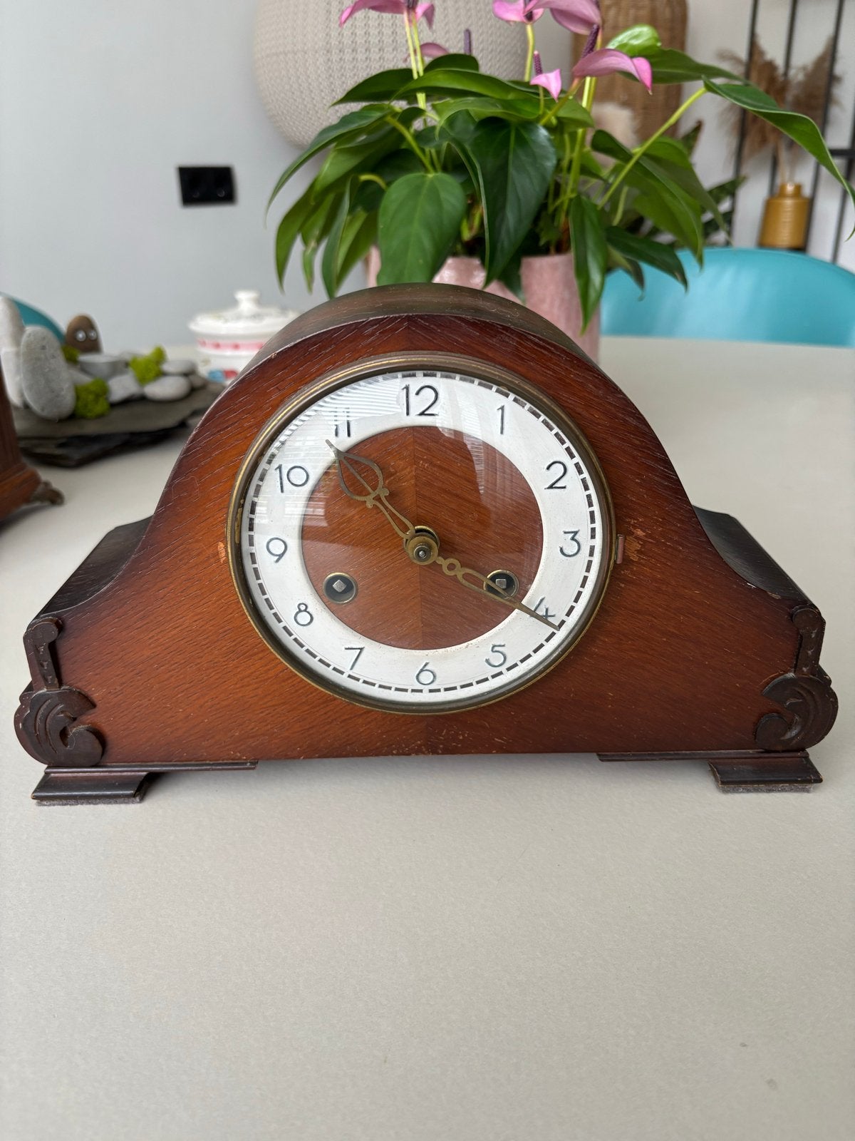 Antieke Pendule Klok met Prachtig Slagwerk, Ophalen of Verzenden