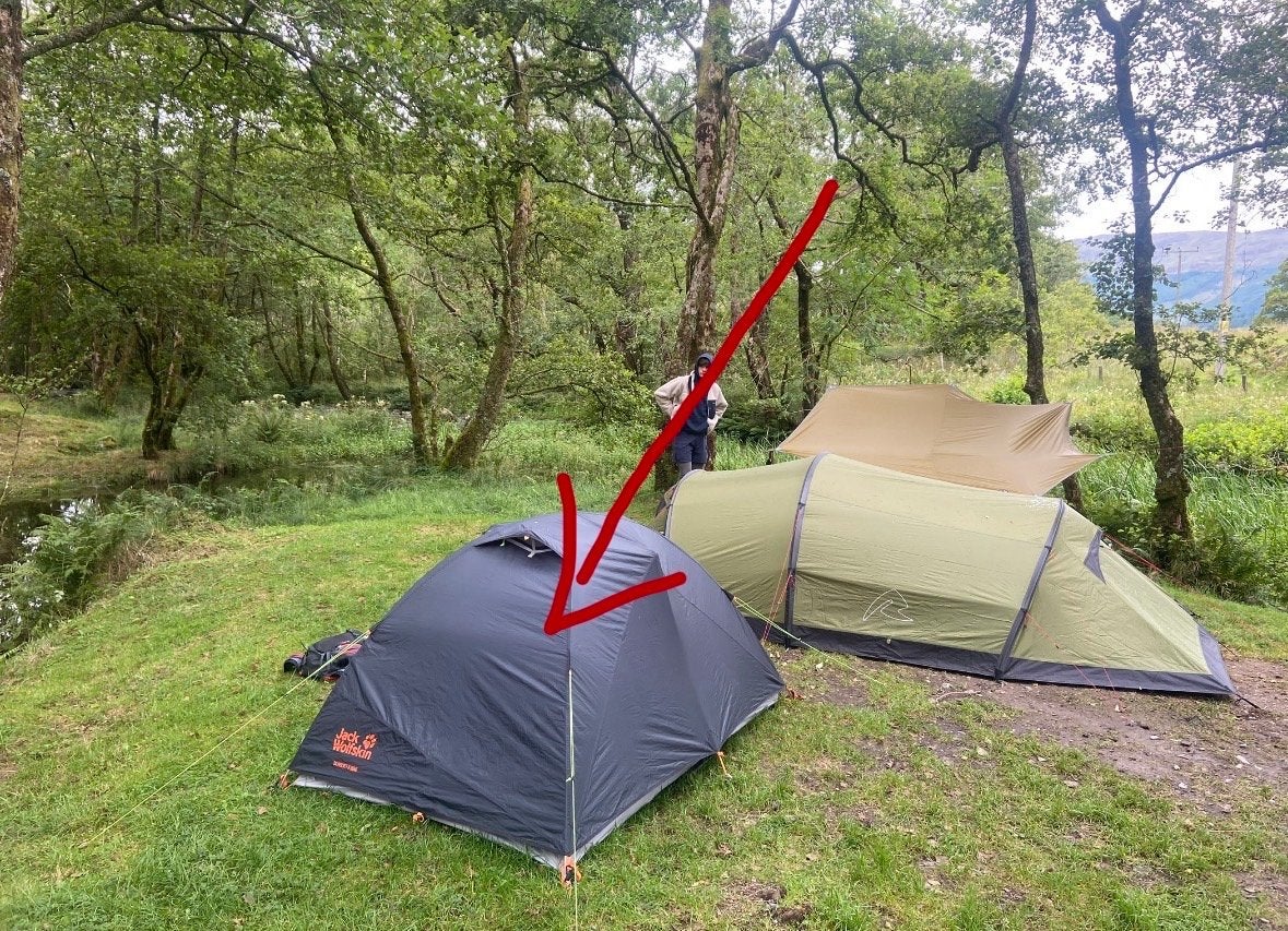 JACK WOLFSKIN SKYROCKET II DOME zwart lichtgewicht, Ophalen of Verzenden, Gebruikt, Tot en met 2