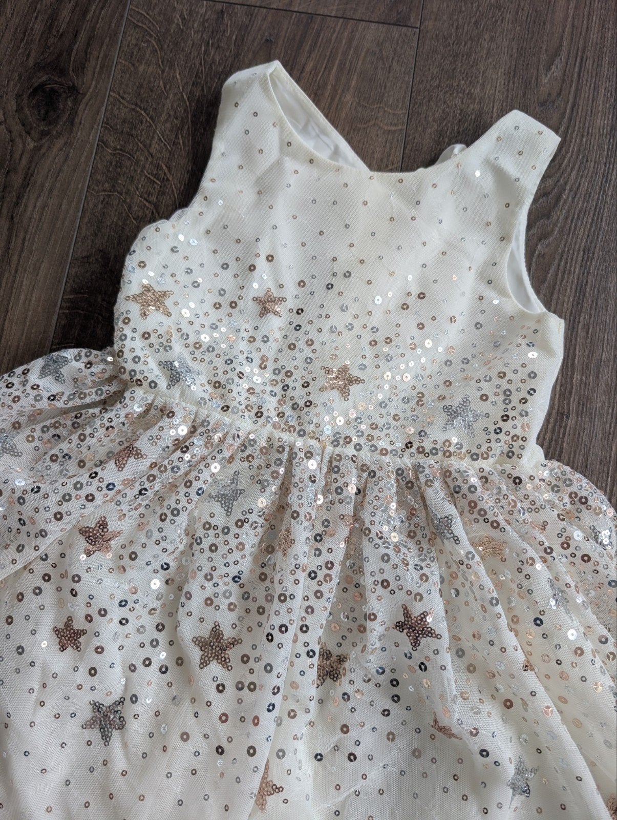 H&M Jurk Maat 98 met pailletten en sterren, Meisje, H&M, Ophalen of Verzenden, Zo goed als nieuw