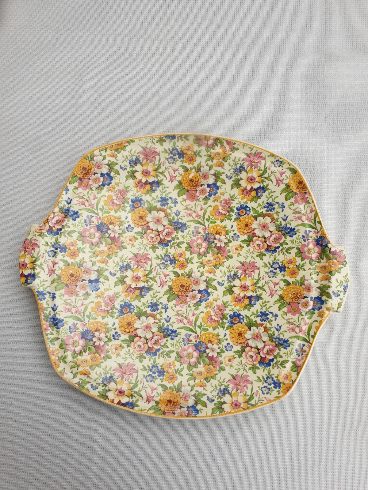 Vintage Maastrichtse Keramiek Bloemen Schaal, Ophalen of Verzenden