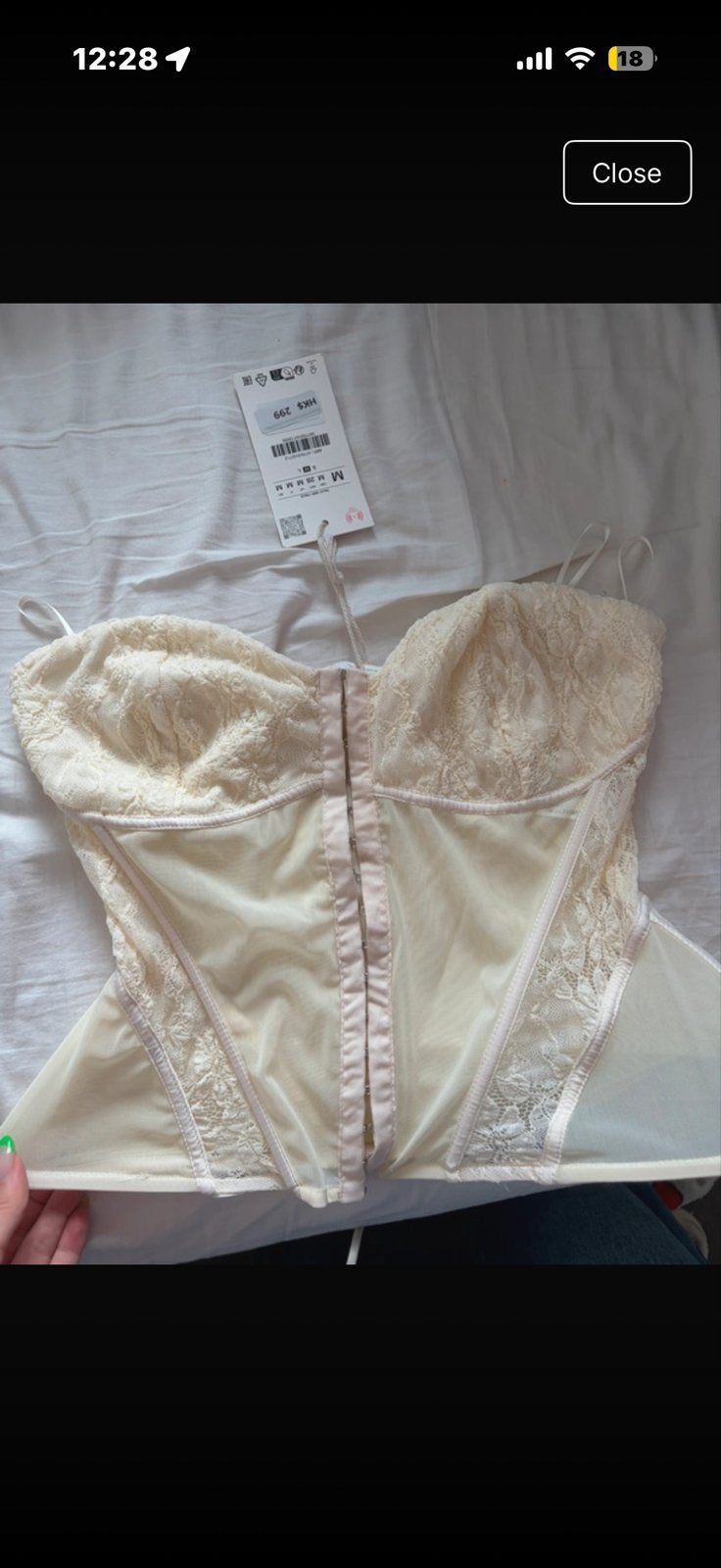 Crèmekleurige Kanten Body/Korset, Ophalen of Verzenden, Beige, Body of Korset