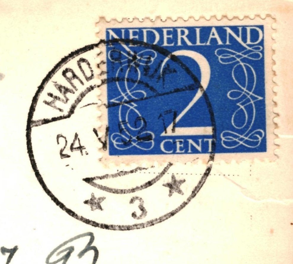 968002	Zuiderzeewerken	M S Flevo Meer	Harderwijk	1952, Verzamelen, Ansichtkaarten | Nederland, Ophalen of Verzenden, 1940 tot 1960