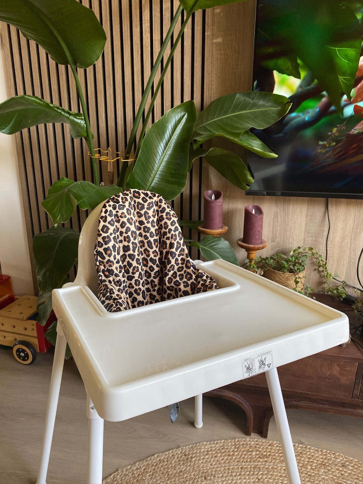 Luipaard  kussen geschikt voor de Ikea kinderstoel, Ophalen of Verzenden, Nieuw, Overige typen, Stoelverkleiner