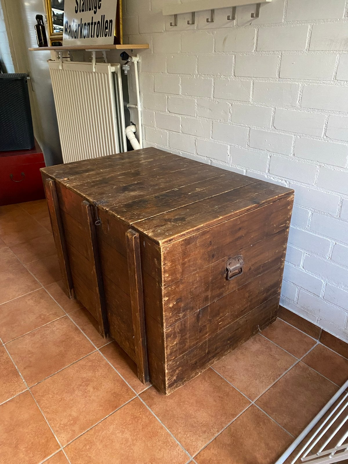 Vintage houten kist - Opbergkist - Hoogte 68cm, Huis en Inrichting, Ophalen, 50 – 75, Gebruikt, 50 tot 100 cm