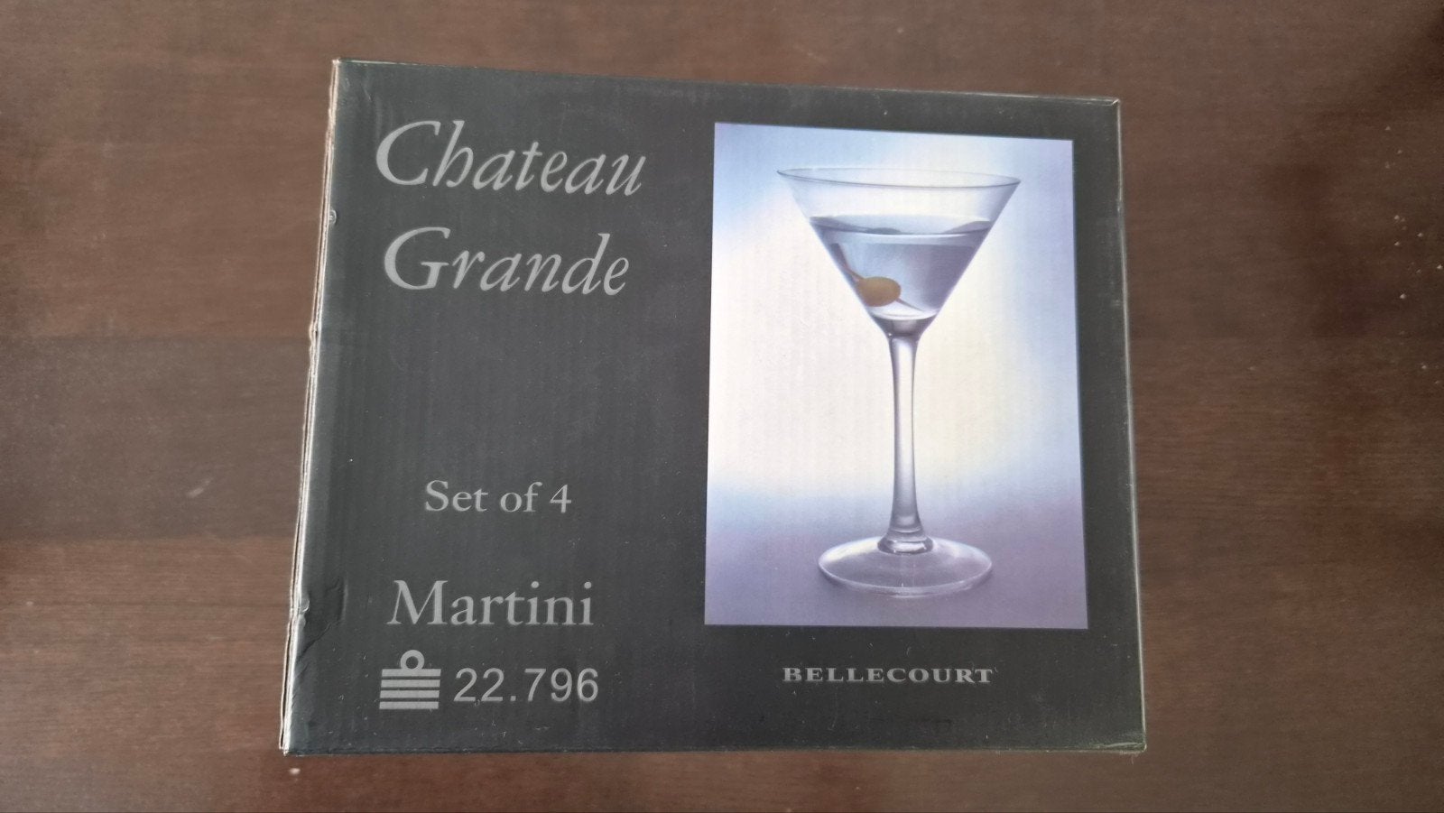 4 Chateau Grande Martini glazen - Bellecourt, Huis en Inrichting, Ophalen of Verzenden, Nieuw
