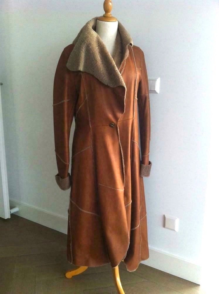 Escada exclusieve lammy coat prachtige herfst kleur 38, Maat 38/40 (M), Bruin, Verzenden, Escada Lanvin