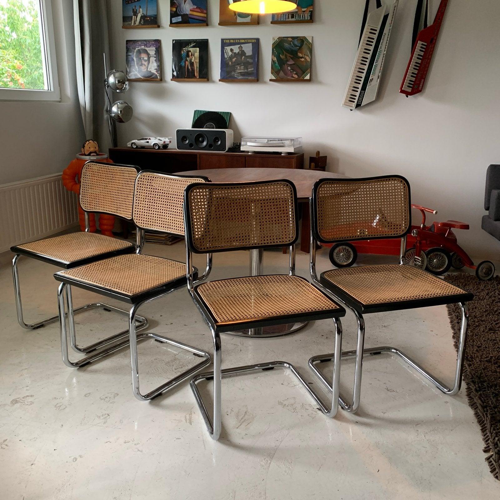 4x Marcel Breuer Thoner Cesca stoel eetkamerstoel bauhaus, Gebruikt, Zwart, Ophalen of Verzenden, Vier