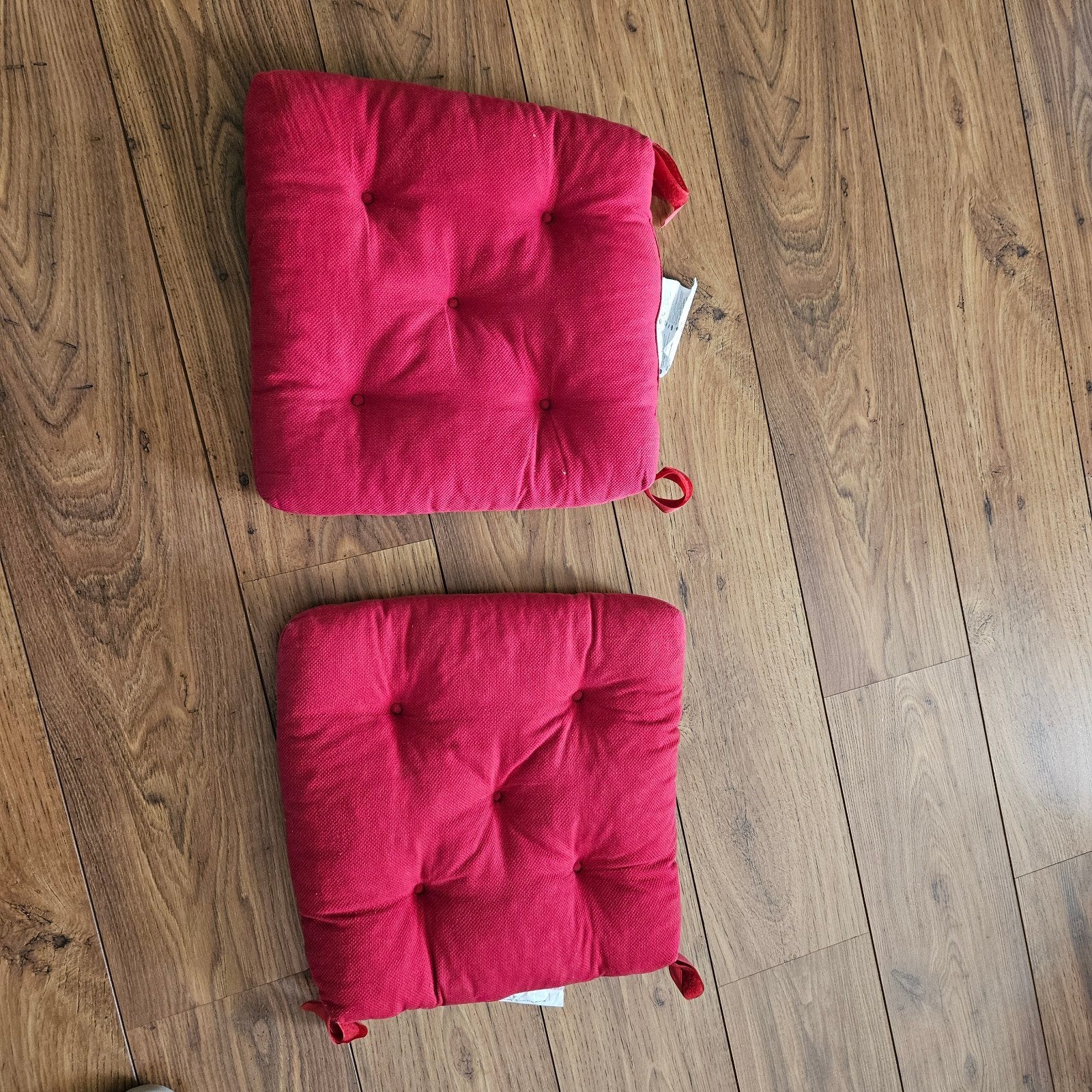 IKEA MALINDA Stoelkussens Rood - Set van 2, Ophalen, Afneembare hoes, Gebruikt, IKEA