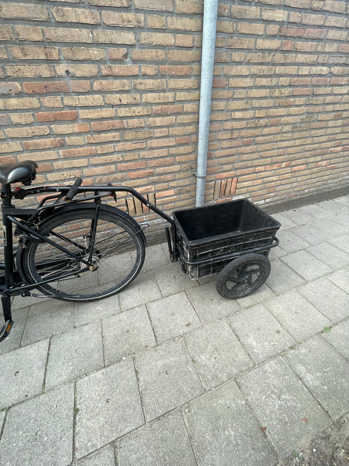 Handige fietskar met krat, Fietsen en Brommers, Ophalen, Gebruikt, Bagagekar, 20 tot 40 kg