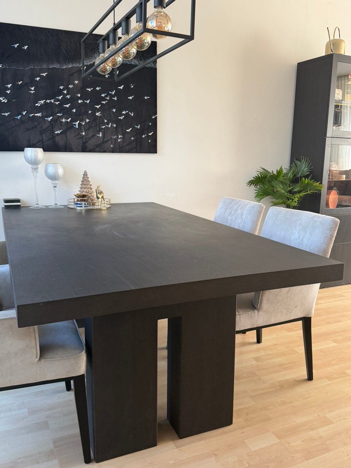 Eettafel incl 6 stoelen, Huis en Inrichting, Ophalen, Gebruikt, 100 tot 150 cm, 200 cm of meer