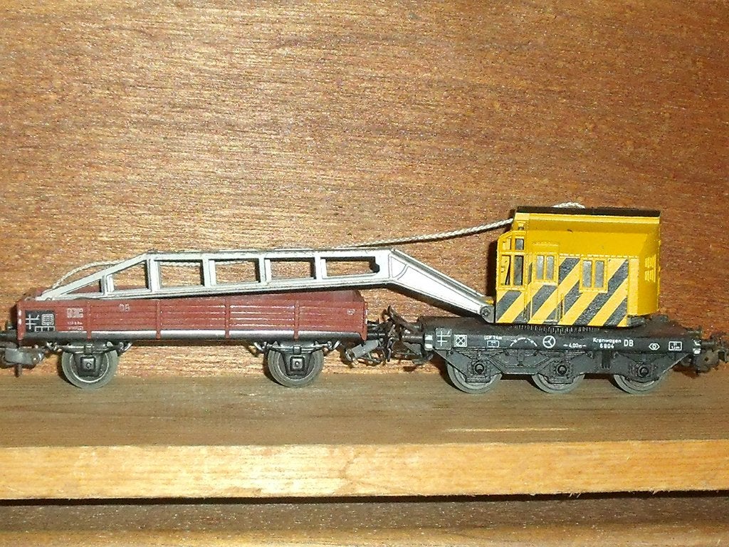 marklin Kraan  met  bijwagen zonder o v p, Wisselstroom, Gebruikt, Wagon, Ophalen of Verzenden