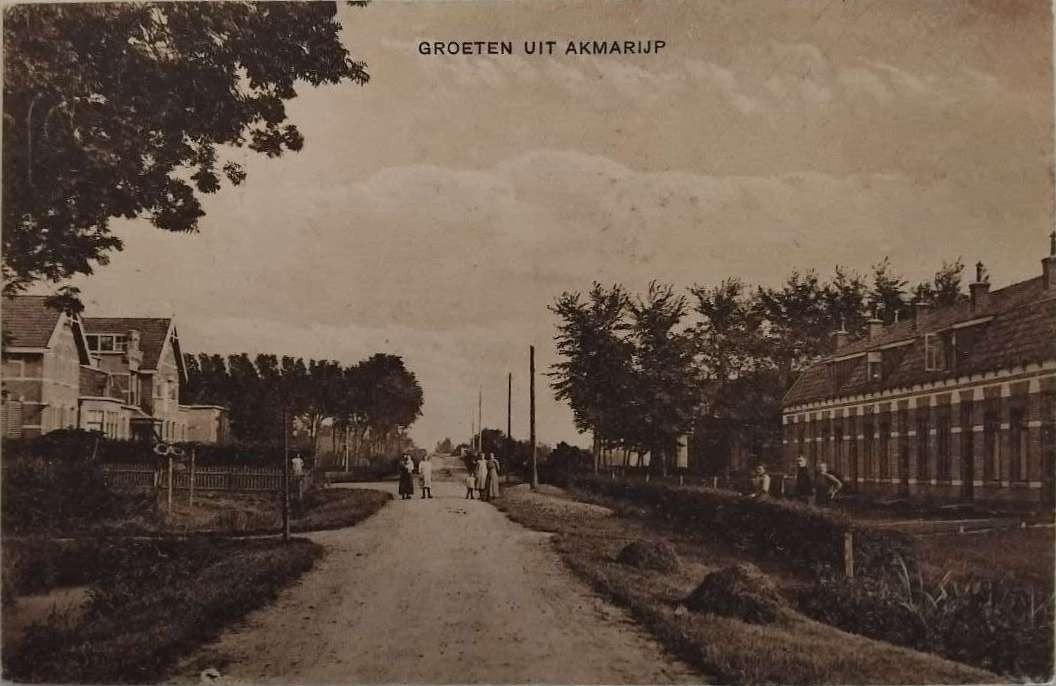 Akmarijp (Friesland) 1924 - Dorpsgezicht (Uitg. P. van Dijk), Ophalen of Verzenden, Voor 1920, Gelopen, Friesland