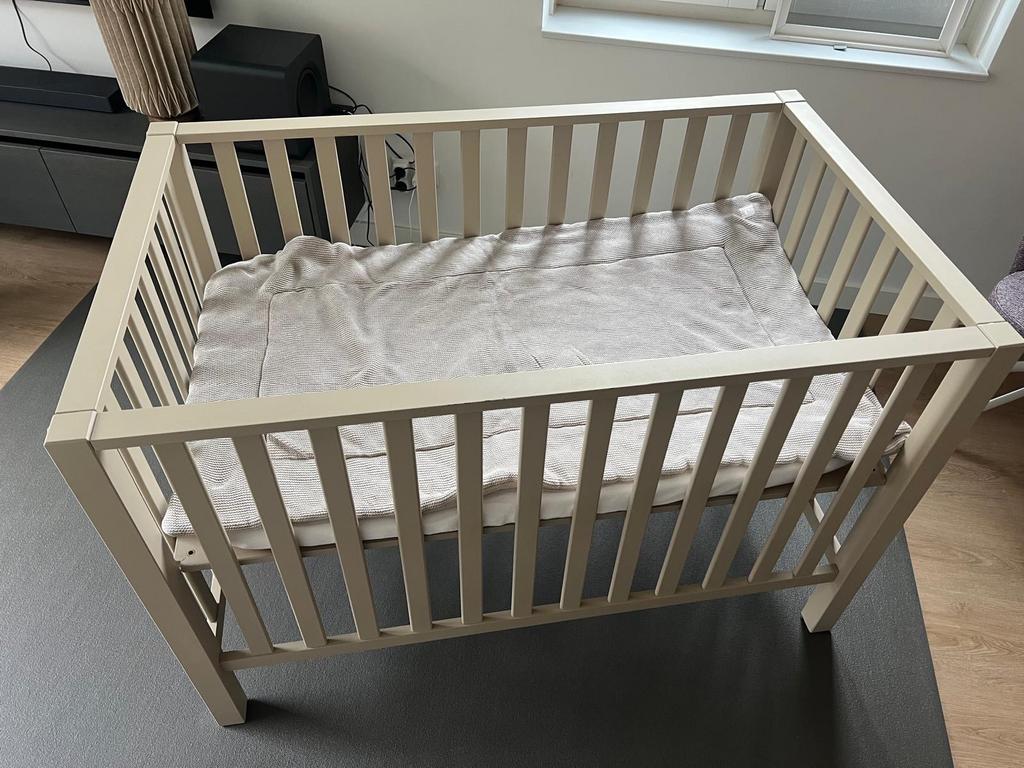 Europe Baby Tweelingbox Casper met matras en boxkleed, Ophalen, Gebruikt, Ledikant