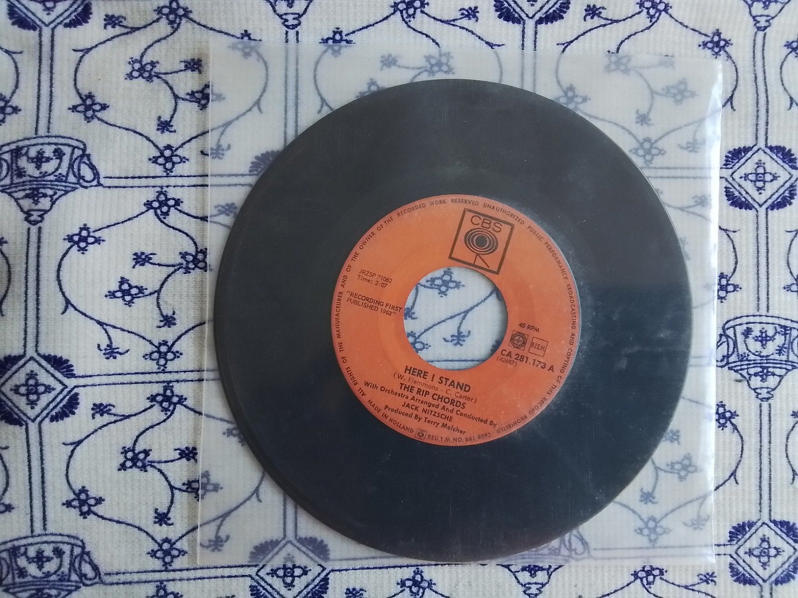 The rip chords            Here i stand, Ophalen of Verzenden, Zo goed als nieuw, 7 inch, Pop