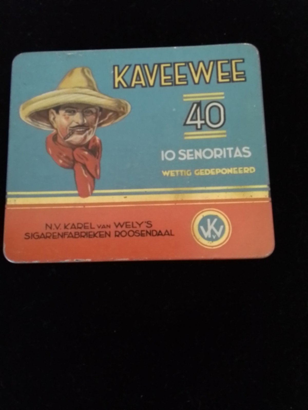 Vintage sigaren KAVEEWEE 40 doos, Ophalen of Verzenden, Zo goed als nieuw, Overige