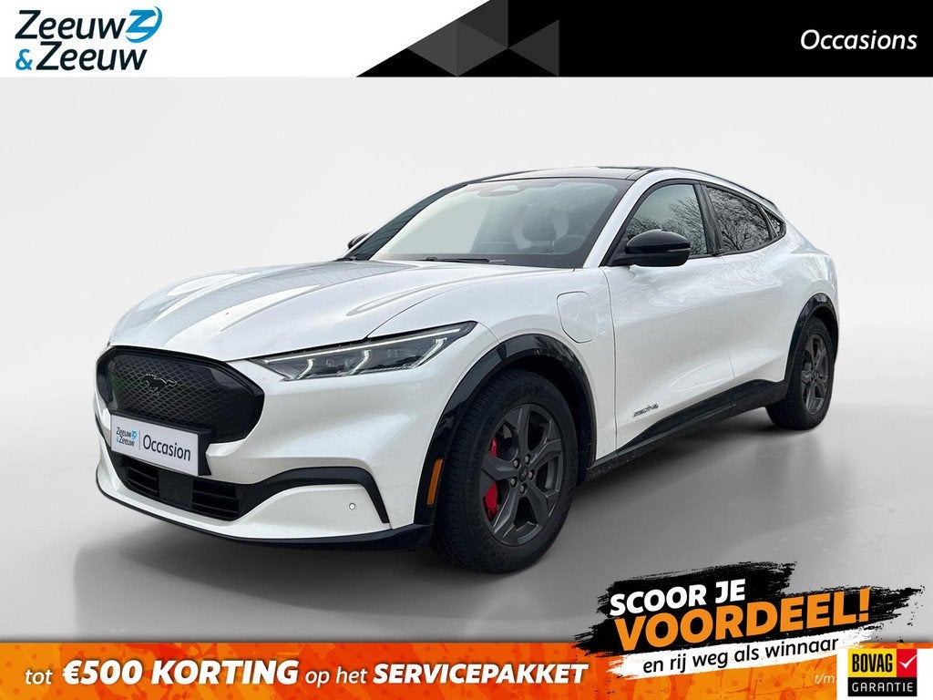 Ford Mustang Mach-E AWD 75 kWh 269PK | 95% SOH | DEMO | Stoe, Auto's, Ford, 12 maanden, Gebruikt, 750 kg, Wit