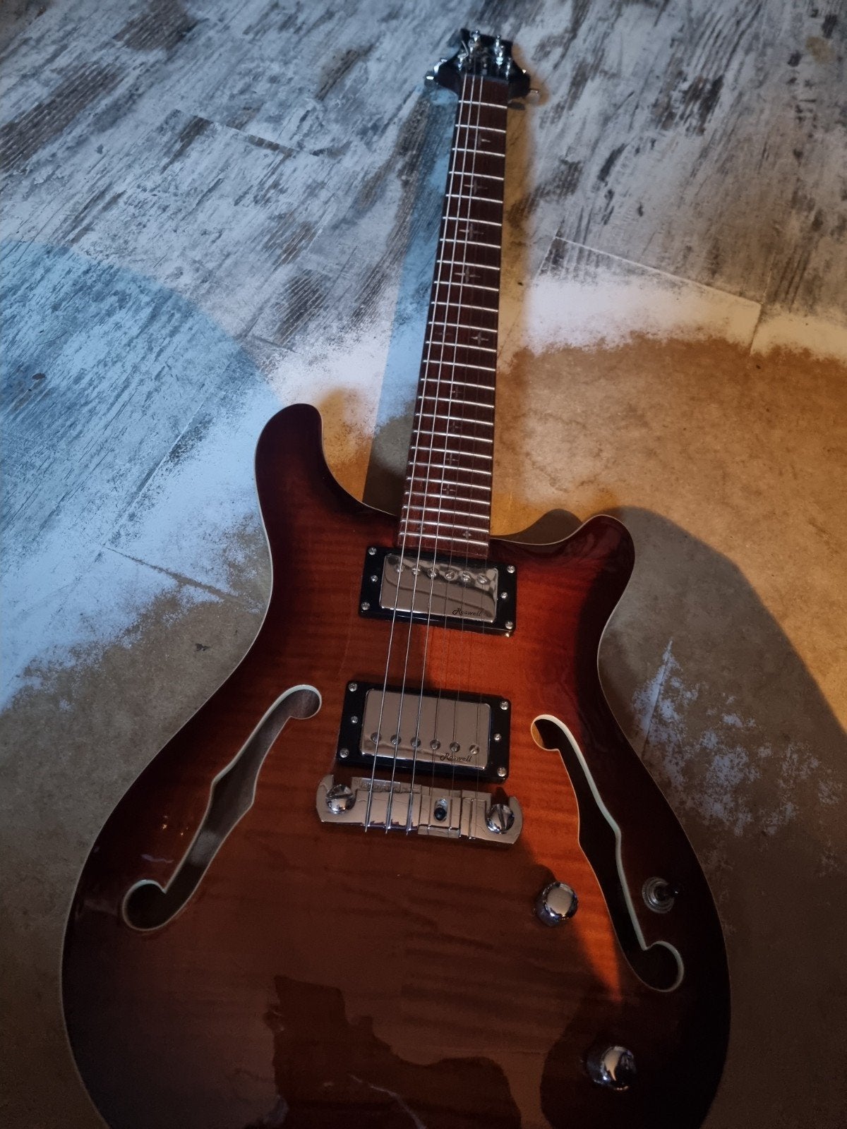 Mooie Harley Benton CST-24-HB DeLuxe, Ophalen, Zo goed als nieuw, Hollow body, Overige merken