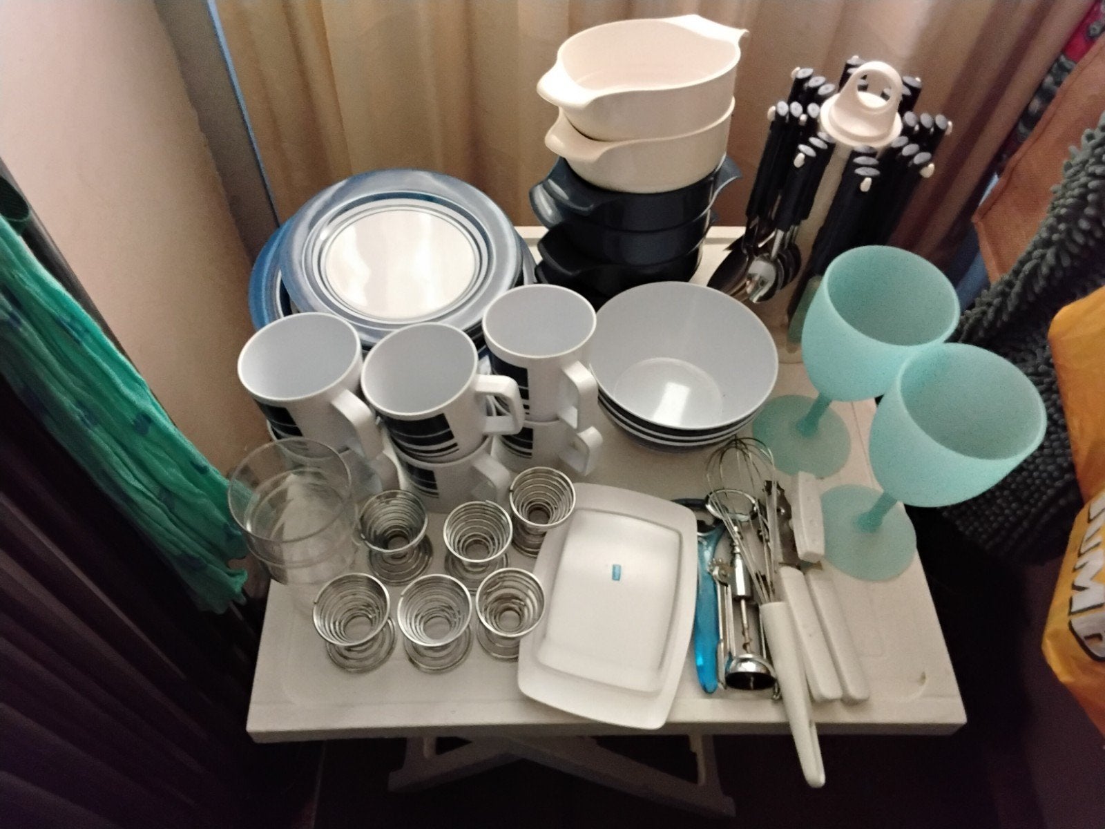 camping servies, Ophalen of Verzenden, Zo goed als nieuw