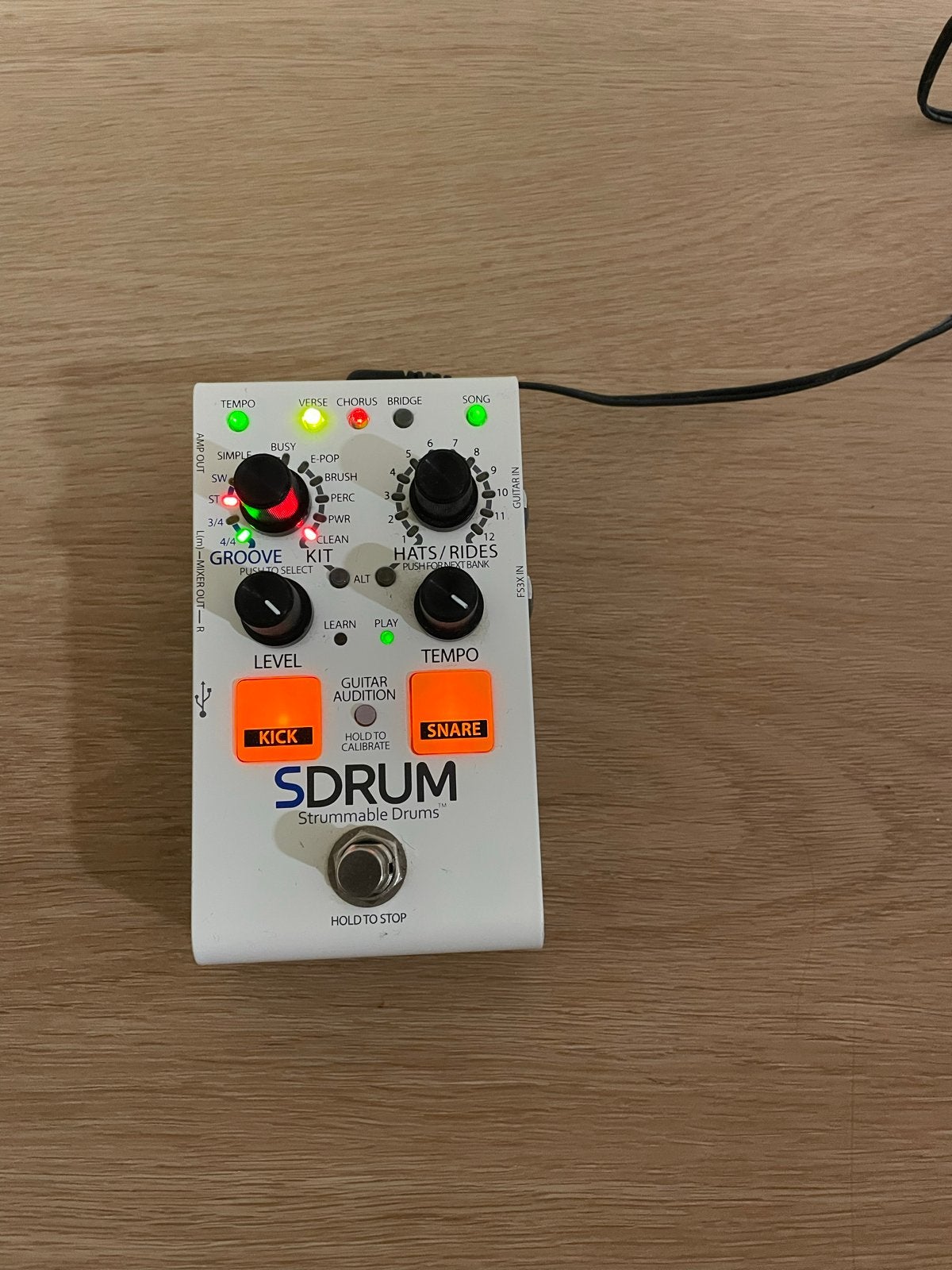 DigiTech SDRUM Strummable Drums drummachine pedaal, Muziek en Instrumenten, Ophalen of Verzenden, Zo goed als nieuw, Overige typen
