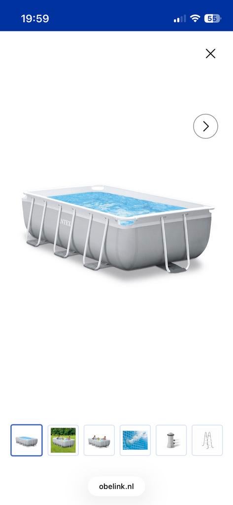 Intex 300 x 175 cm frame zwembad, Tuin en Terras, Ophalen, Minder dan 80 cm, Zo goed als nieuw, Opzetzwembad
