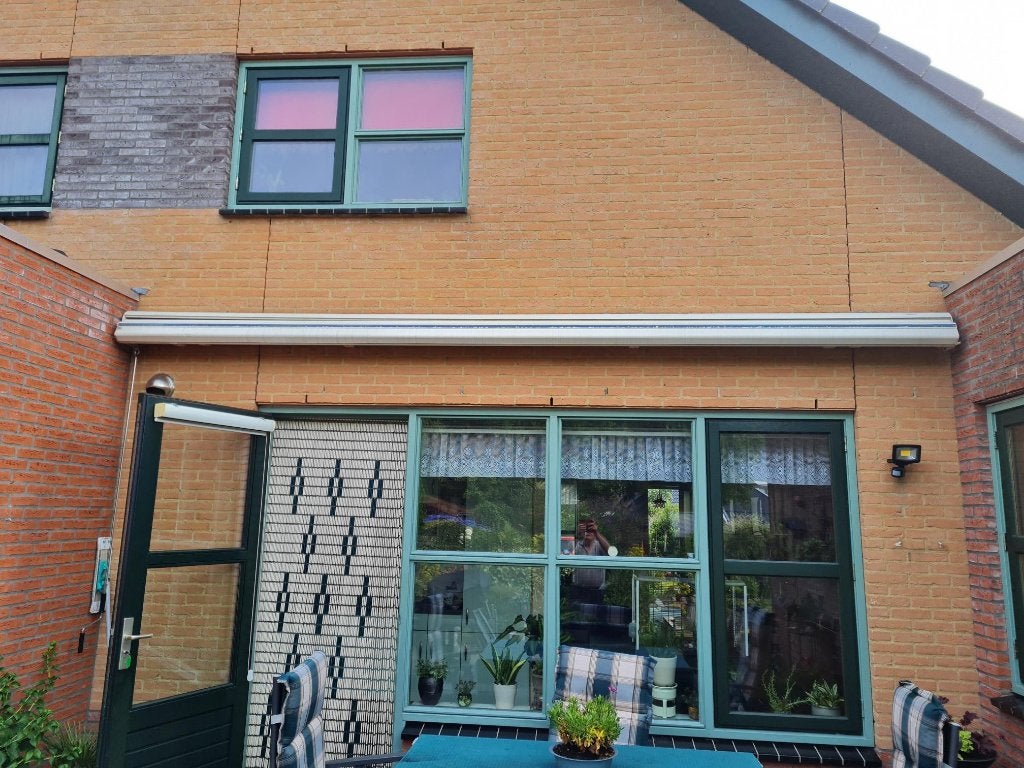 uitval zonnescherm 5 meter, Tuin en Terras, Zonneschermen, Ophalen, Gebruikt, 450 cm of meer, 150 tot 300 cm