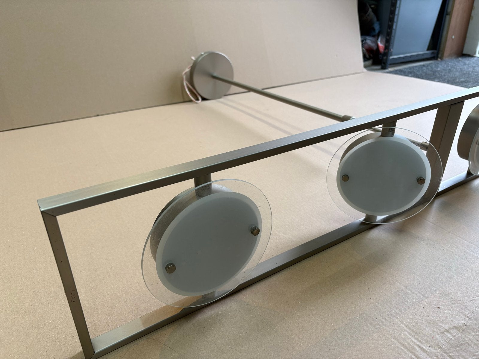 RVS Eetkamer/Keukenlamp met Verstelbare Spots, Ophalen of Verzenden, Gebruikt, Metaal, G9