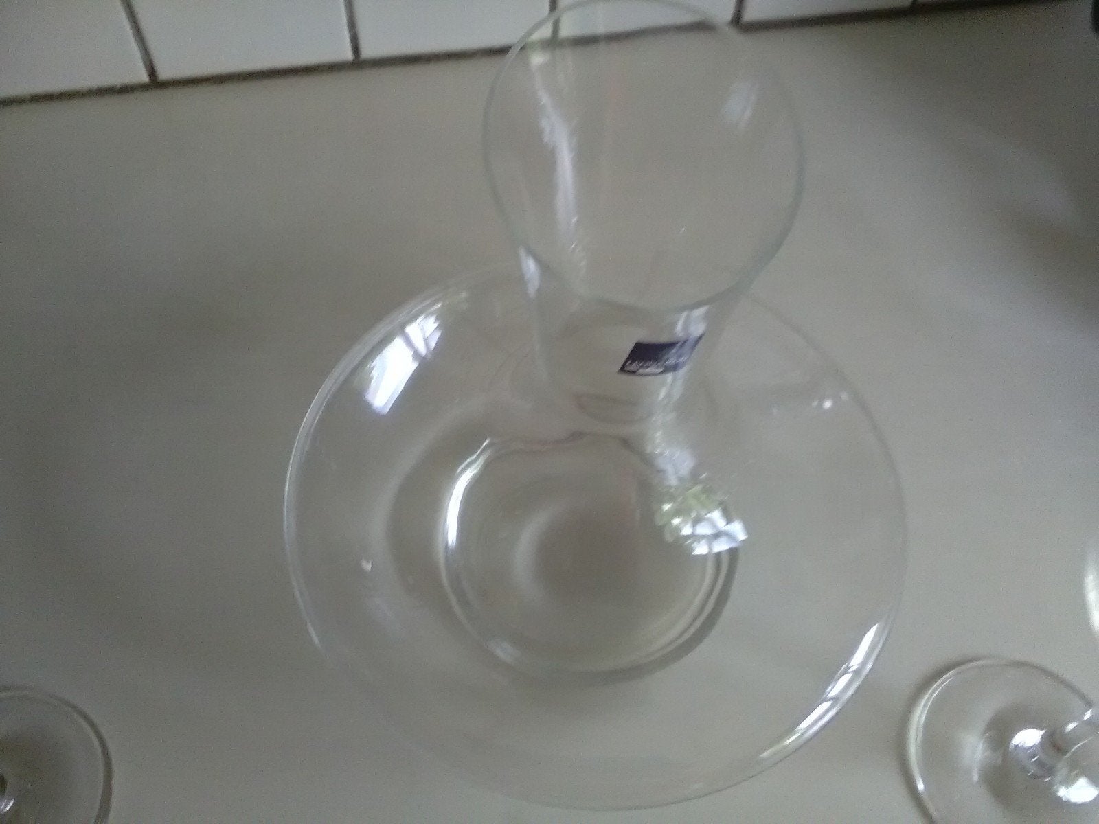 Glazen Leonardo decanter met 2 wijnglazen, Ophalen of Verzenden, Zo goed als nieuw, Overige typen