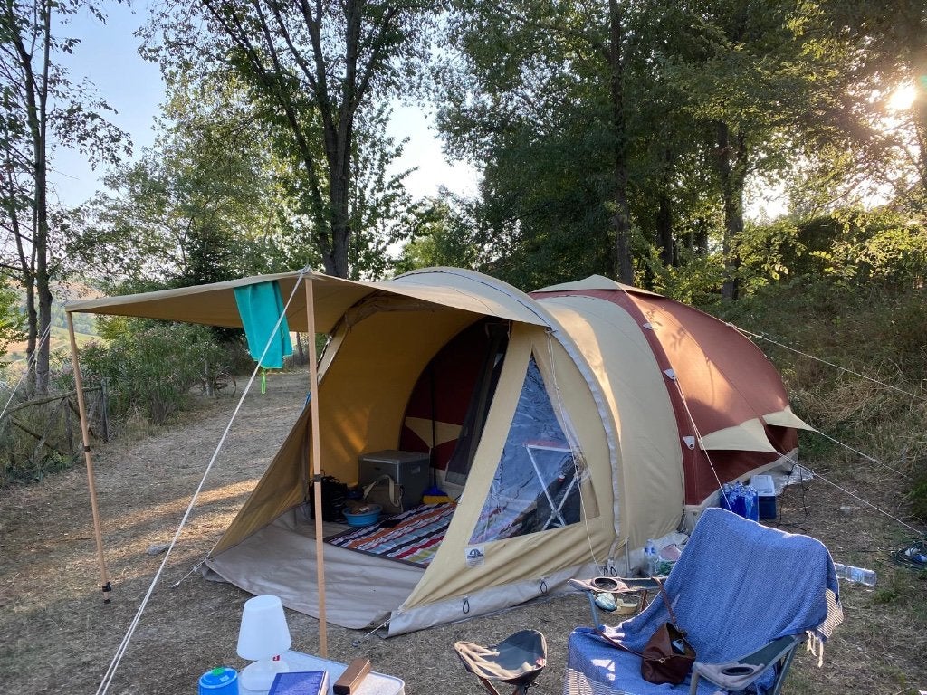 Karsten oppomp tent 3.00 x 3.00, Ophalen, Gebruikt, Tot en met 4
