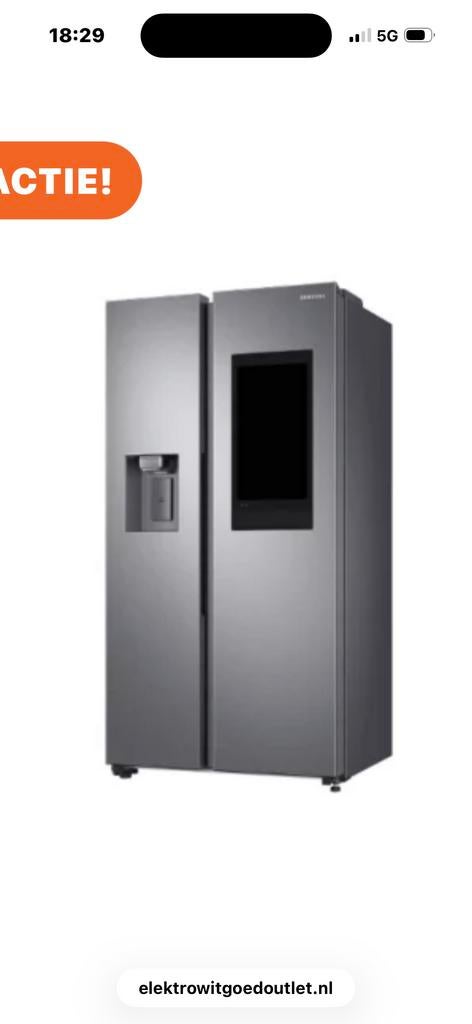 Samsung Family Hub Amerikaanse koelkast - Side-by-Side, Ophalen, Gebruikt, 200 liter of meer, 60 cm of meer
