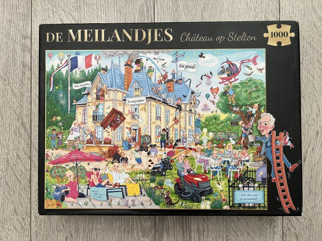 Puzzel -De Meilandjes -Chateau op stelten - 1000 stukjes, Ophalen of Verzenden, 500 t/m 1500 stukjes, Gebruikt, Legpuzzel