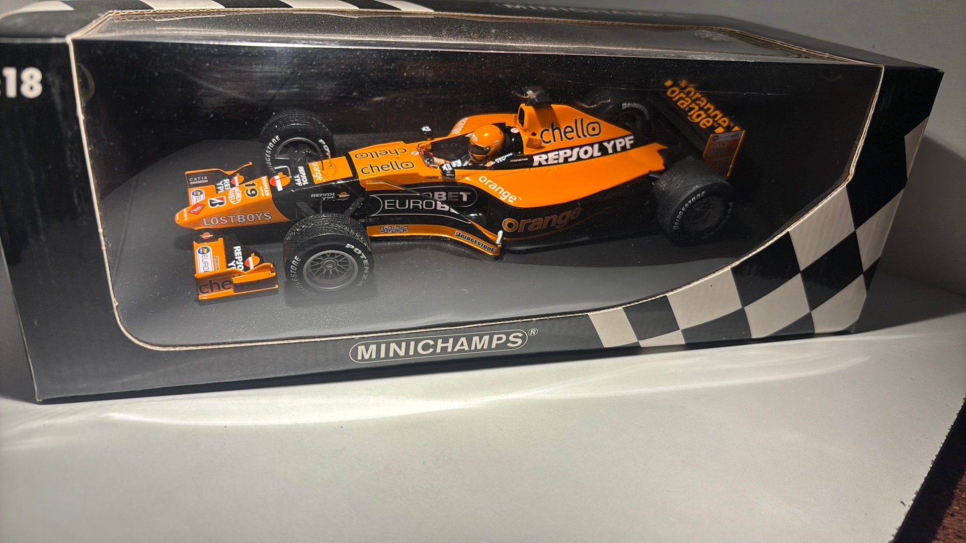F1 arrow a21 j.verstappen canda 2000 minichamps 1.18, Ophalen of Verzenden, MiniChamps, A, A