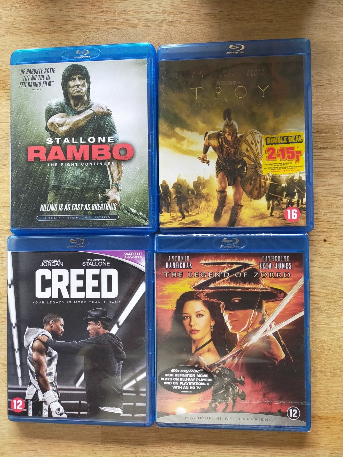 8 stuks top films blue ray , voor titles zie foto's, Ophalen of Verzenden, Zo goed als nieuw, Actie