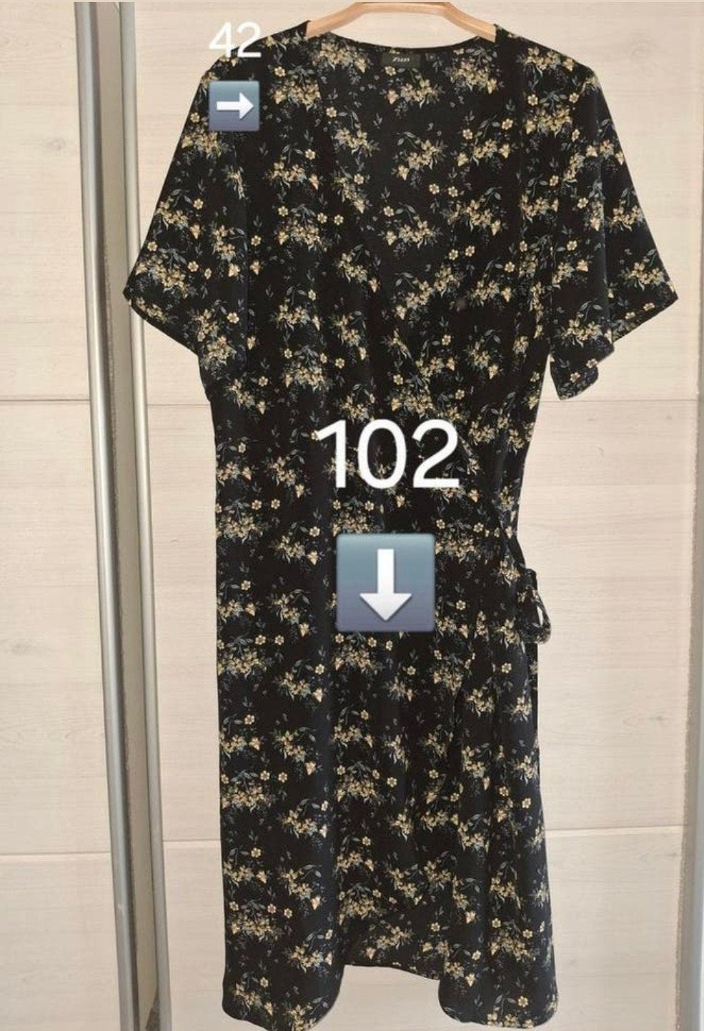 Zizzi overslag jurk maat 42 nieuw, Zizzi, Zwart, Maat 42/44 (L), Nieuw