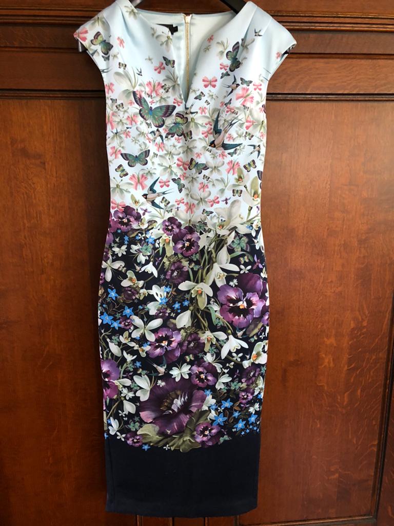 Ted Baker jurk maat 1, Ophalen of Verzenden, Zo goed als nieuw, Onder de knie